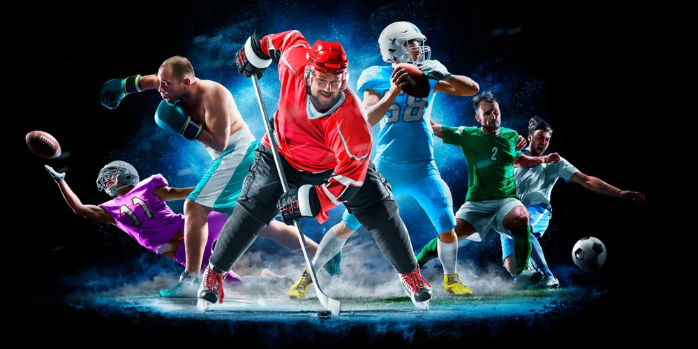 Tampilan bertema olahraga untuk lobi pertandingan LION4D